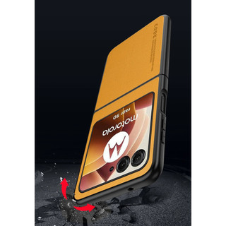 Ốp Lưng Cho Motorola Razr 50 / Razr 50 Siêu Chống Sốc Sang Trọng Mờ Da PU Bao Da Kinh Doanh