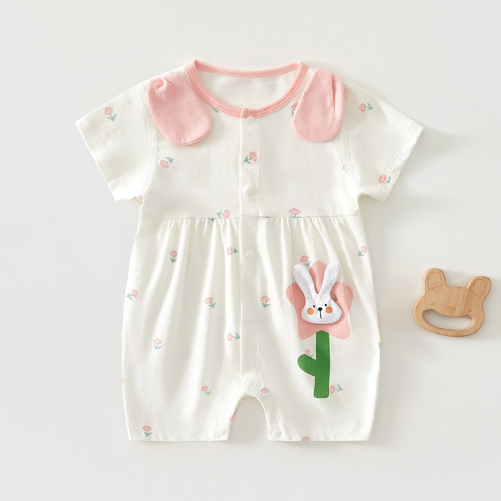 SY6 Bộ áo liền quần sơ sinh mùa hè tay ngắn mùa hè áo khoác ngoài Aclass thiết kế mỏng công chúa dễ thương YS6