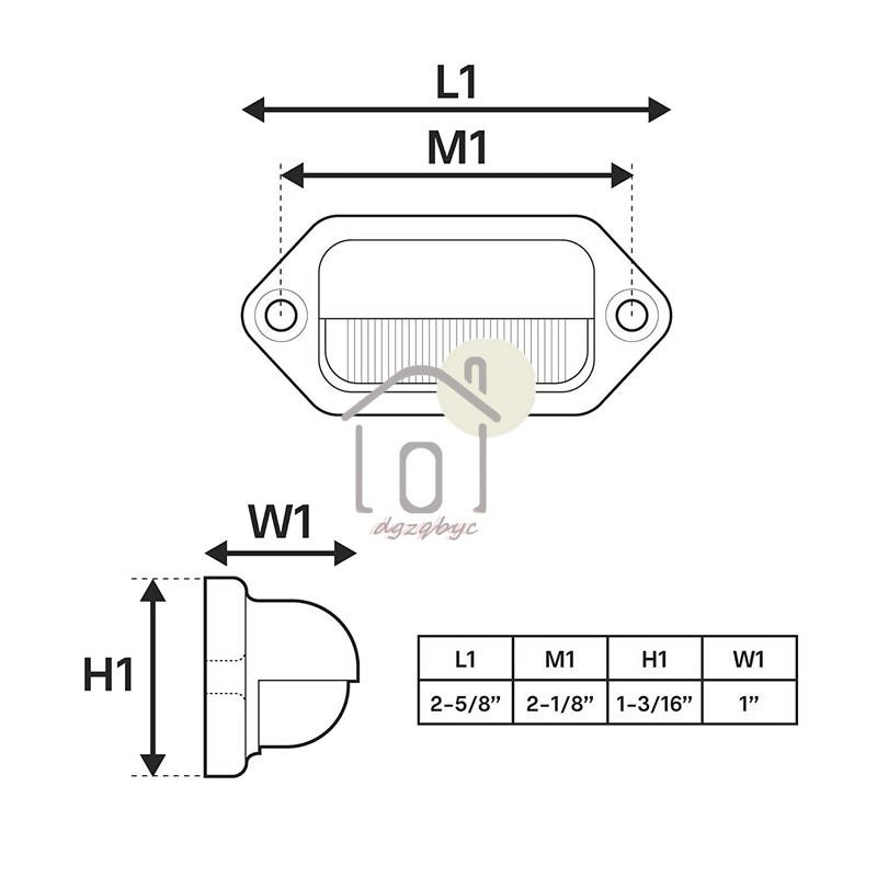 [dgzqbyc] Đèn LED biển số chống nước Đèn đuôi biển số cho xe kéo, RV, xe tải, thuyền