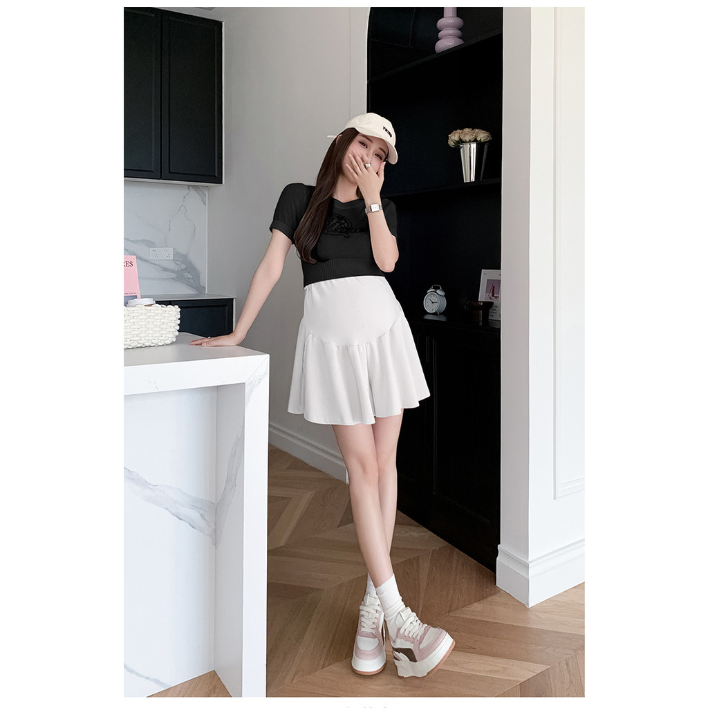 Quần bà bầu mùa hè Quần rộng ống rộng thông thường