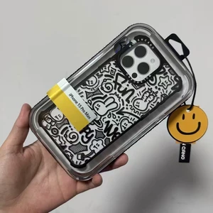Ốp điện thoại MOLABCANO iPhone 16 Vỏ bảo vệ Graffiti Line Rabbit Fashion Apple 16Promax Chống sốc 15Pro Vỏ bảo vệ toàn diện