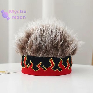 [Huyền bí] Mũ tóc giả Unisex Beanie Mũ tóc ngắn tổng hợp Mũ len Hip Hop Mũ len giả Mũ tóc giả Tóc giả Mũ nón dưa ngắn [Mới]