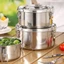 Hộp cơm trưa ORDOBOX, Hộp đựng thực phẩm bằng thép không gỉ tròn 304, Hộp giữ tươi tươi kín chất lượng cao