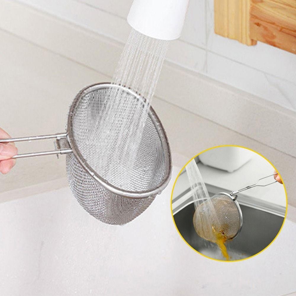 Thìa lọc lưới AWNGD, Dụng cụ lọc thực phẩm bằng thép không gỉ 304 bạc, bền bỉ, muỗng mì Hàn Quốc, dụng cụ nồi nóng, dụng cụ nhà bếp