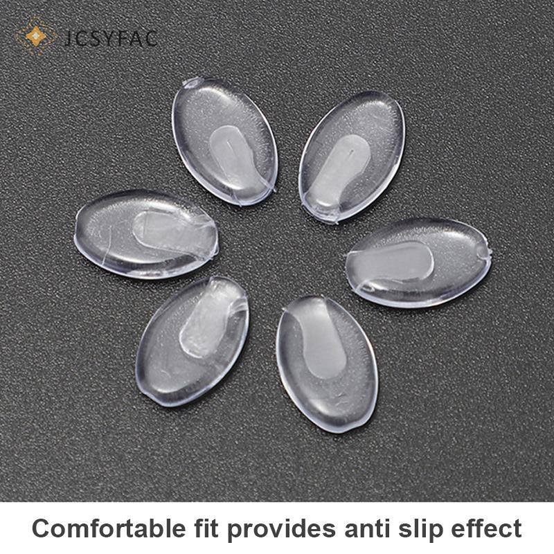 Jcsyfac 25 Cái / bộ Cắm Kính Mắt Miếng Lót Mũi PVC Trong Suốt Chống Trượt Miếng Đệm Mũi Hình Bầu Dục Phẳng Kính Mắt Phụ Kiện Mới