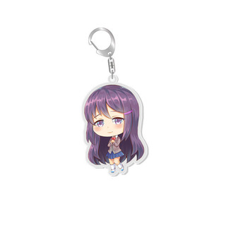 Phụ kiện Anime Doki Doki Literature Club móc khóa acrylic mặt dây chuyền trong suốt Monica