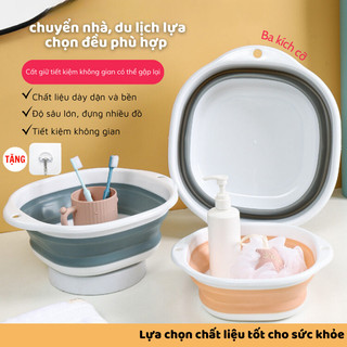 Combo Thau gấp gọn, chậu xô xếp gọn Myd.23 Chất liệu Silicon dày dặn tiện lợi nhiều mẫu lựa chọn