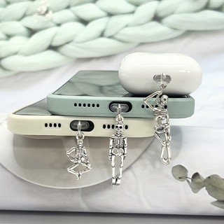 Điện Thoại Di Động Chống Bụi Cắm Tự Làm Hợp Kim Halloween Series Skeleton Man Mặt Dây Chuyền Nhỏ Lỗ Điện Thoại Di Động Chống Bụi Cắm
