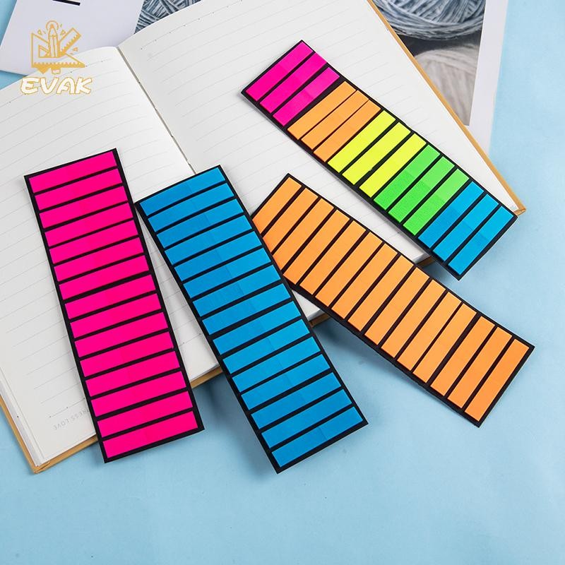 Alittlesetrtu 300 Dán Màu Siêu Mịn Trong Suốt Huỳnh Quang Tab Cờ Giấy Dán Trẻ Em Văn Phòng Phẩm Trường Quà Tặng Đồ Dùng Văn Phòng VN