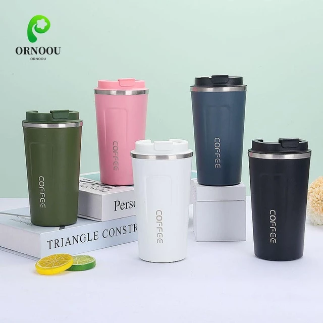 Bình chân không cà phê ORNOOU, Cốc giữ nhiệt du lịch bằng thép không gỉ 380 / 510ML, Cốc cà phê giữ nhiệt chịu nhiệt Giữ nhiệt cà phê cầm tay lạnh và giữ nhiệt Cốc giữ nhiệt thể thao ngoài trời
