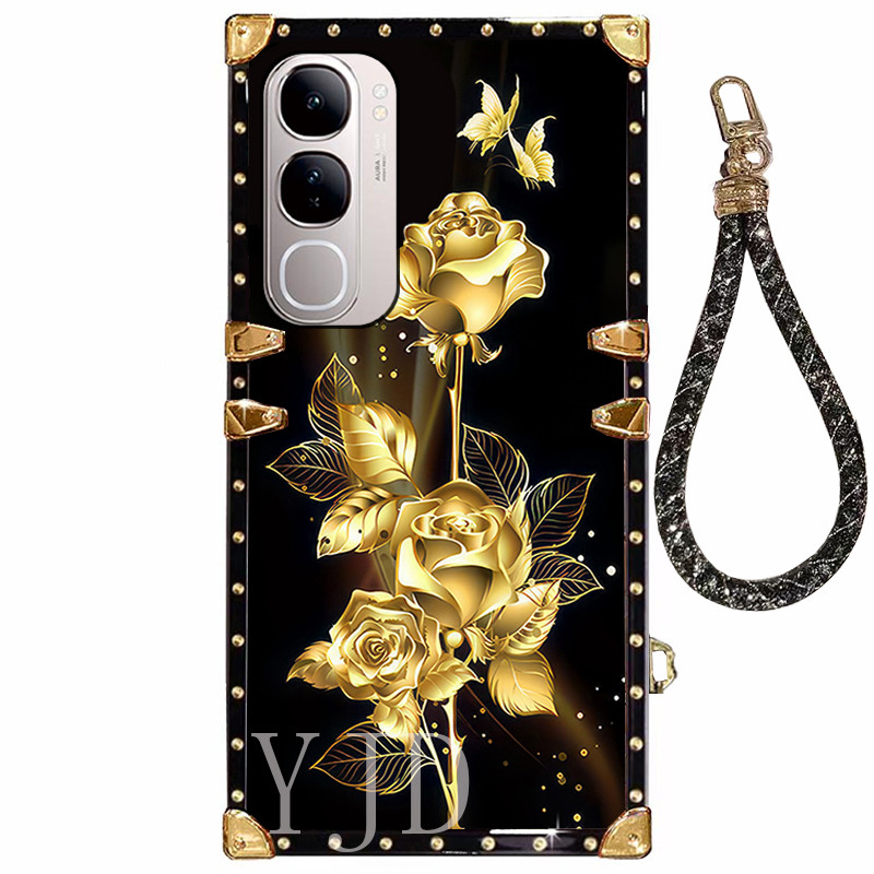 Ốp YJD Cho Vivo V40 Lite Y19S Y29 Y300 Moon Stars Dây Đeo Tay Chống Rơi Vỏ Điện Thoại