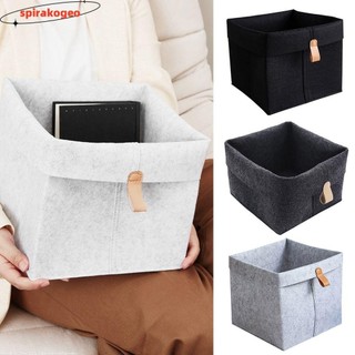 Giỏ đựng đồ nỉ SPIRAKOGEO, Giỏ đựng đồ lặt vặt có thể gập lại, Hộp đựng văn phòng phẩm mỹ phẩm Hộp đựng đa chức năng Hộp đựng vải nỉ Phòng ngủ