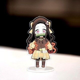 Mô hình standee Zenitsu Nezuko Cute chibi Anime Manga Sanrio Kimetsu No Yaiba 8cm phụ kiện