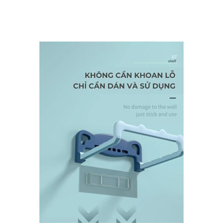 Giá treo thau chậu BUNA gắn tường nhà tắm, nhà bếp, giá để đồ đa năng siêu tiện lợi gấp gọn