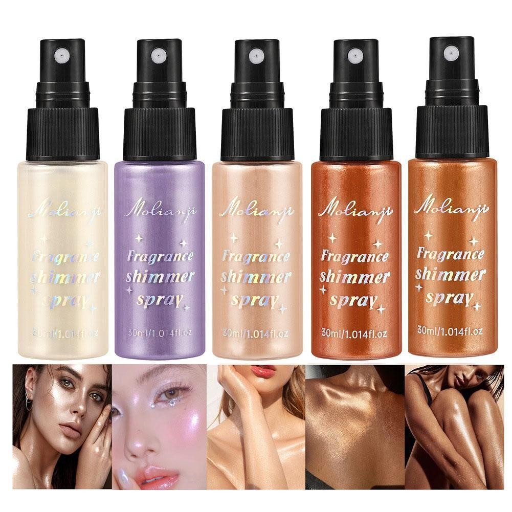 Chất Lỏng Body Highlighting Shimmer Oil Trang Điểm 5 Màu Lotion Mỹ Phẩm Xịt Phát Sáng Lấp Lánh Glow H3
