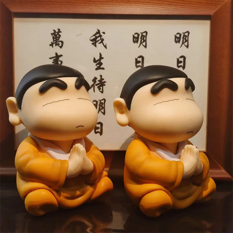 8cm Crayon Shin Chan Lucky Phật PVC Đồ Chơi Kawaii Nhân Vật Hành Động Ngộ nghĩnh Quà Tặng Cho Trẻ Em