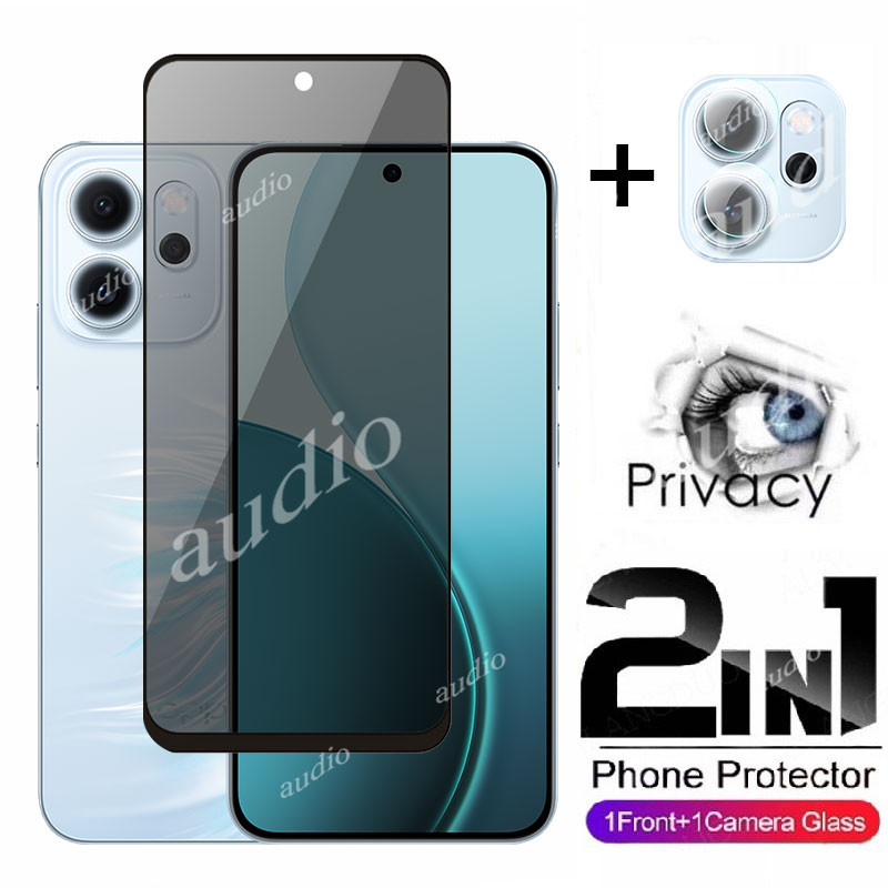 OPPO Reno14 F 5G 2in1 Màn hình riêng tư có màng ống kính cho Oppo Reno 14F Reno14F 5G Bảo vệ màn hình riêng tư Phim kính cường lực cho OppoReno14 F 5G Kính máy ảnh Mặt trước Phim chống gián điệp
