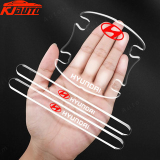 Hyundai Cửa Xe Bát Bảo Vệ Miếng Dán Tay Cầm Miếng Dán Trong Suốt Đa Năng Bên Chống Va Chạm Dải Chống Trầy Xước Miếng Dán Cho Stagazer X Creta Accent Getz Avega I10 Santafe H1