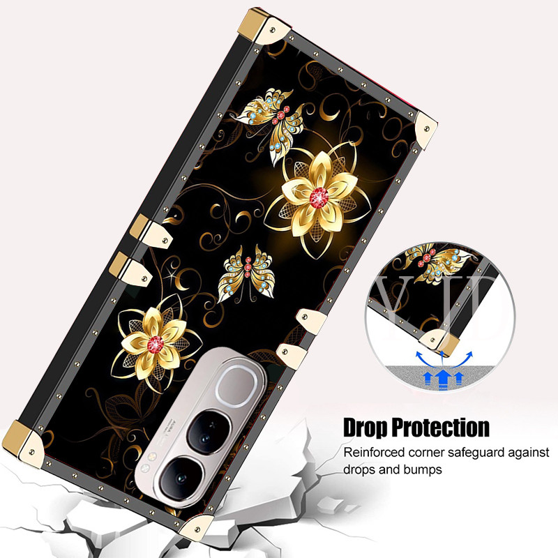 Ốp YJD Cho Vivo V40 Lite Y19S Y29 Y300 Moon Stars Dây Đeo Tay Chống Rơi Vỏ Điện Thoại
