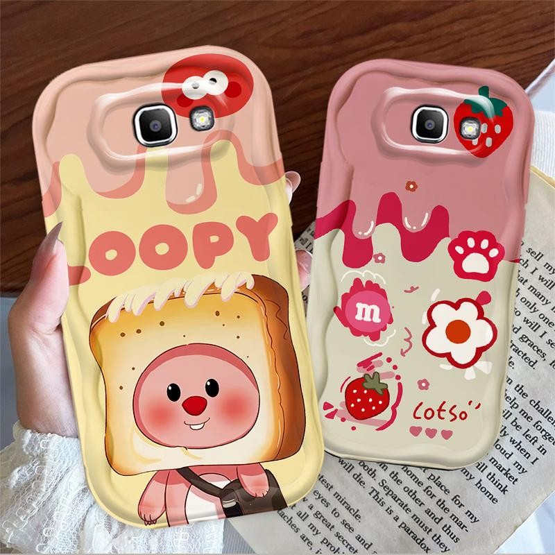 Vỏ Silicon Hoạt Hình Cho Samsung J7 Prime 3D Bé Gái TPU Mềm Dễ Thương Kem Dâu Tây Loopy Thẩm Mỹ Chống Sốc Ốp Điện Thoại