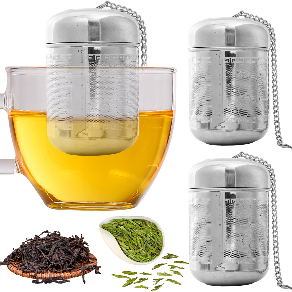 Dụng Cụ Lọc Trà Inox 304 - Dung Tích Lớn, Tái Sử Dụng, Chất Lượng Cao - Lọc Cà Phê Lưới Mịn - Tách Nước Trà Có Dây Xích - Đồ Dùng Nhà Bếp Gia Đình