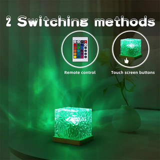 Đèn sân khấu máy chiếu USB 16 màu Đèn LED năng động Nước gợn sóng Đèn ngủ Phòng ngủ Ánh sáng xung quanh mát mẻ cho phòng ngủ Phòng chơi game tại nhà Lễ hội tiệc treo tường Trang trí phòng chơi game