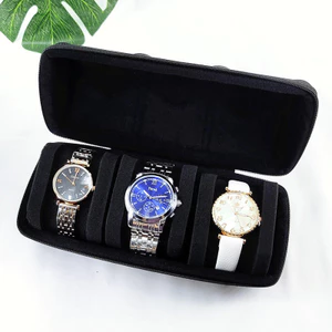 3 Khe Cắm Đồng Hồ Di Động Hộp Bảo Quản Chống Thấm Nước Dây Kéo Du Lịch Hộp Đựng EVA Túi Bảo Quản Cho Đồng Hồ Thông Minh Đồng Hồ Đeo Tay Tổ Chức