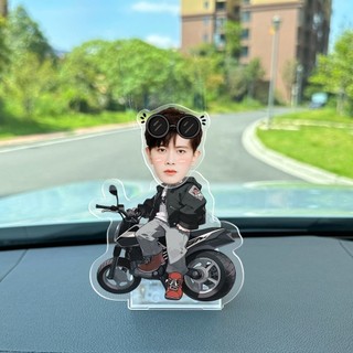 Mô hình standee lắc đầu chibi ghép mặt theo yêu cầu đáng yêu chạy pin làm quà tặng, trang trí bàn học, ô tô