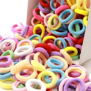 100 / 300 / 500 Chiếc Dây Buộc Tóc Ealstic Nylon Nhiều Màu Sắc Cho Bé Gái - Dây Cao Su Giá Đỡ Đuôi Ngựa