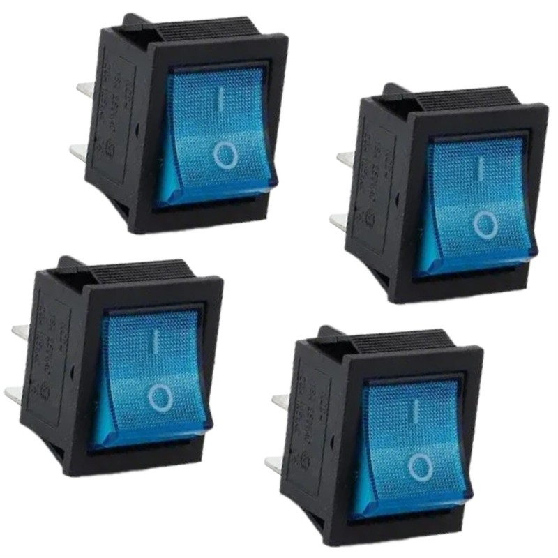 PCF * 4 Công tắc Rocker đa năng có đèn LED di động dành cho những người đam mê điện tử và chuyên nghiệp
