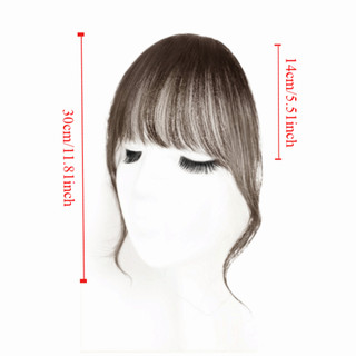 WEETW Tóc Con Người Air Bangs, Tự Nhiên Xoăn Nổ Tóc, Vintage Đen Nâu Áo Nỉ Tóc Vô Hình Mặt Trước Viền Nữ