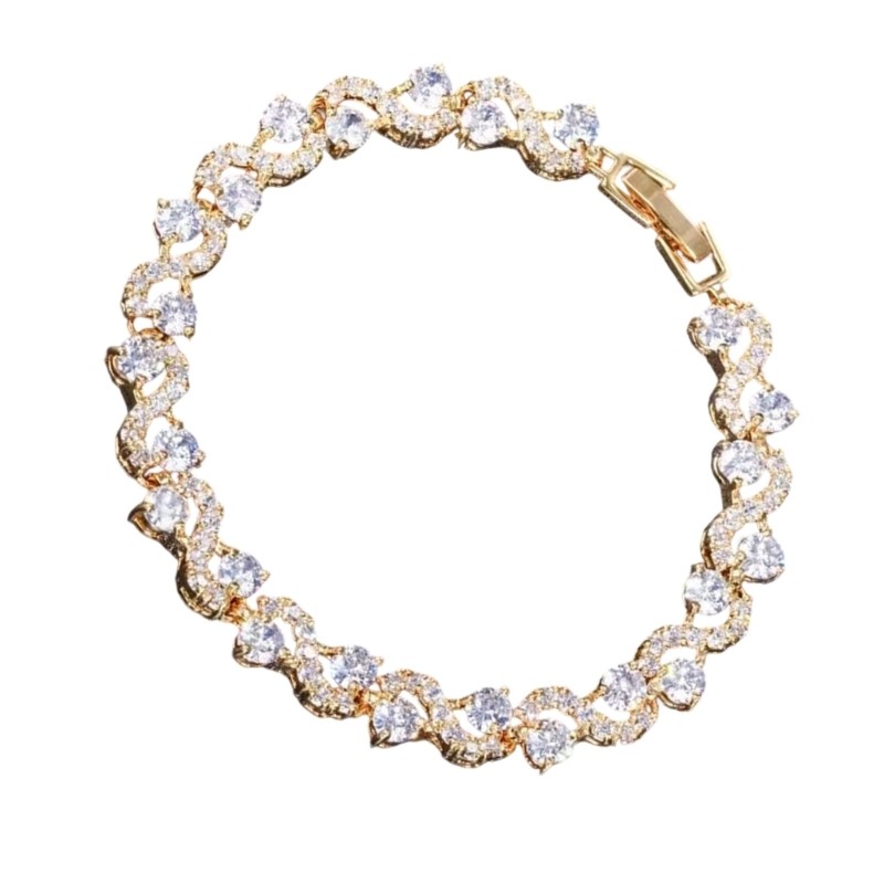Vòng tay đính đá Cubic Zirconia nhiều màu exhila có khóa tôm hùm an toàn Phụ kiện thủ công