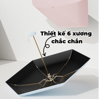 Ô Dù Gấp Gọn Mini Che Nắng Che Mưa, Dù Gấp Gọn Chống Tia UV Kèm Túi Đựng Tiện Lợi Mang Theo Du Lịch