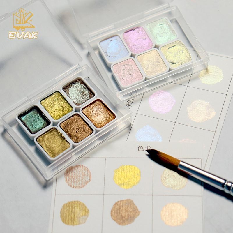 Alittlesetrtu 1ml 6 Màu Ngọc Trai Series Hướng Dẫn Sử Dụng Màu Nước Sơn Nghệ Thuật Sơn Móng Tay Trang Trí Màu Nước VN