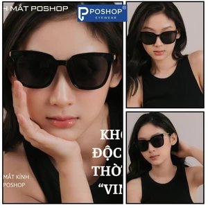 Kính mát nam nữ POSHOP kính râm đi mưa thiết kế mắt vuông chống UV400 màu sắc thời trang 602335