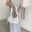 Túi đeo nách chấm bi FUHUIOT, Túi đeo vai dây rút dung tích lớn đa năng, Túi đeo chéo nhẹ phong cách Hàn Quốc thời trang Túi Tote du lịch