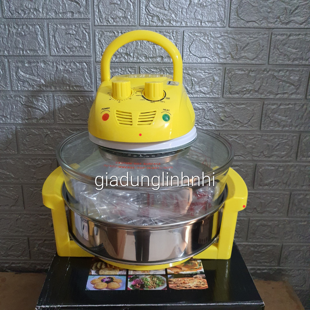 Lò nướng thủy tinh APECHOME APH-618, Dung tích 17 lít công suất 1300W, nấu nướng và rả đông nhanh