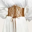 Thắt lưng Corset ren FEDAOG, Thắt lưng thêu hoa co giãn bằng lụa co giãn, Thắt lưng cơ thể giảm béo bằng da PU rộng trang trí thời trang cho váy Quần áo hàng đầu
