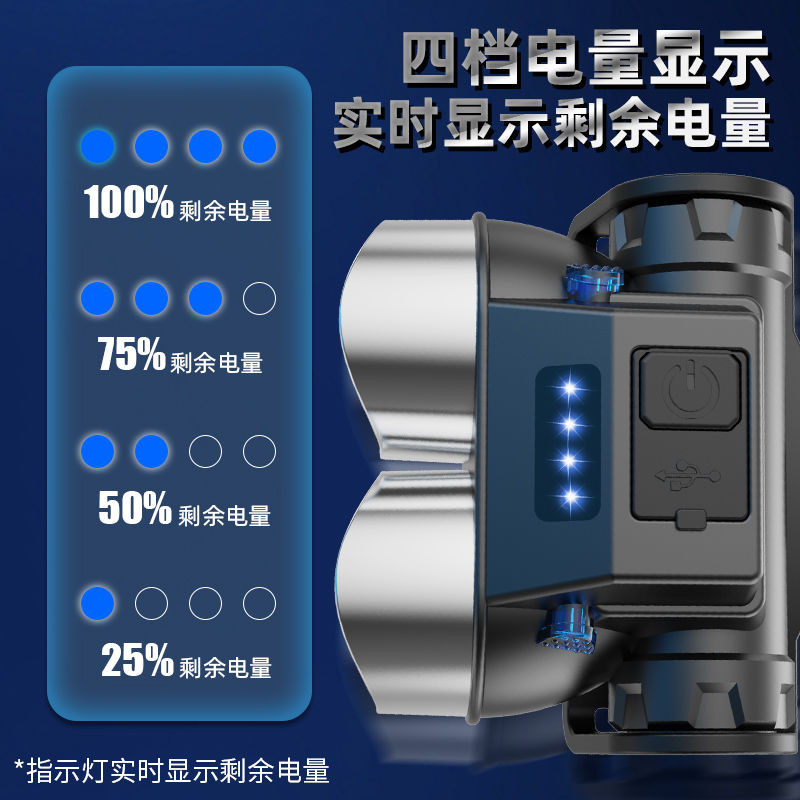 Đèn pha xe đạp siêu sáng, sạc USB, chống mưa, chiếu xa, đa năng dùng ngoài trời