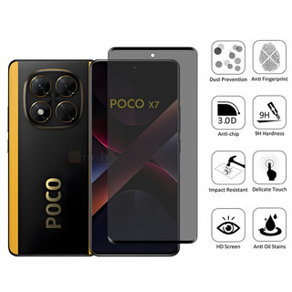 Poco X7 2 Chiếc Kính Cường Lực Chống Nhìn Trộm Bảo Vệ Màn Hình Riêng Tư Cho Xiaomi POCO X6 F6 M6 X7 Pro 4G 5G Phim Chống Gián Điệp