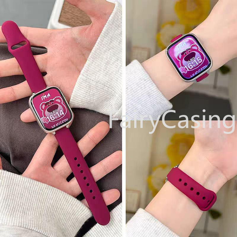 Dây đeo silicon mỏng S11 cho iwatch 46mm 38mm 40mm 41mm 42mm 44mm 45mm 49mm Vòng tay cho Apple Watch Series 10 9 8 7 SE 6 5 4 3 2 Ultra 2