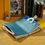 ICUCKO Bound Notebook, Giấy Kraft Có Thể Gập Lại Có Dây Kéo Túi, Túi Da Du Lịch Túi Bảo Quản Người Lập Kế Hoạch Phụ Kiện