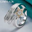 URMYLADY Bạc 925 Ngôi Sao Zircon Nhẫn Nữ Cưới Đính Hôn Quyến Rũ Trang Sức Thời Trang