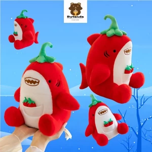 Kawaii Hoạt Hình Cá Mập Sang Trọng Đồ Chơi Vui Nhộn Ớt Cá Mập Sang Trọng Búp Bê Cá Mập Đỏ Cá Mập Nhồi Bông Gối Đồ Chơi Mềm Mại Cho Bé Làm Nhẹ Nhà Búp Bê Trang Trí Phòng Ngủ Trẻ Em Quà Tặng Sinh Nhật Quà Tặng Năm Mới
