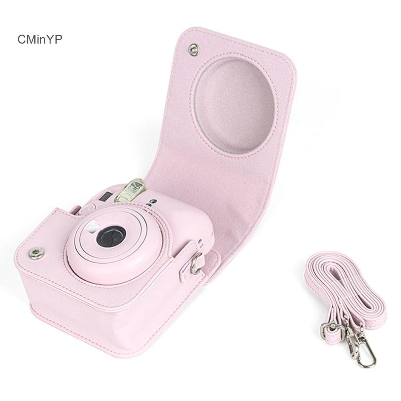 Cyp cho Instax 12 Vỏ máy ảnh Vỏ bảo vệ Túi bẫy có dây đeo vai Glory
