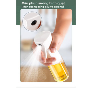 Bình xịt dầu ăn phun sương BUNA tiết kiệm dầu ăn, dung tích 200ml cho nồi chiên không dầu