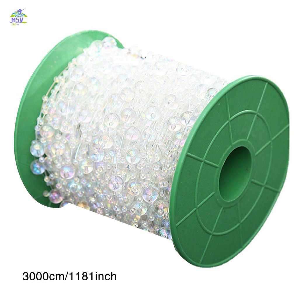 30 mét Vòng cổ nhựa đầy màu sắc Chuỗi hạt Vòng hoa cuộn dây