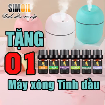 [Tặng máy xông] Combo 6 lọ tinh dầu xông phòng SIMOIL 5ml | Máy Khuếch Tán Tinh Dầu , Máy Phun Sương