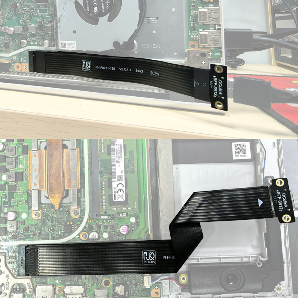 PHDK M.2 NVME M Key To Oculink SFF-8611 SFF-8612 Cáp Nối Dài PCI-E 4.0 Gen4 Nữ Cho Card Đồ Họa Oculink SSD Ngoài
