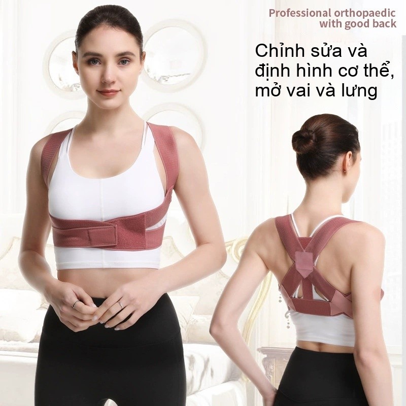 Đai Chống Gù Lưng Nam Nữ , Đai Nâng Ngực Nữ Có Nẹp Chỉnh Cột Sống, Đai Bảo Vệ Vòng 1